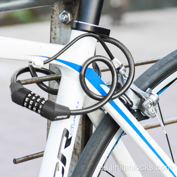 Código de combinación Bloqueo de ciclo de bicicleta de cable espiral
